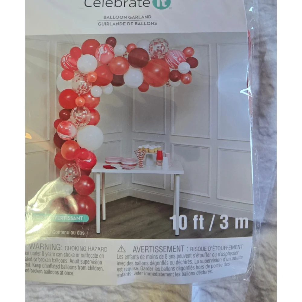 Celebrate It Red and White Balloon Arch Kit